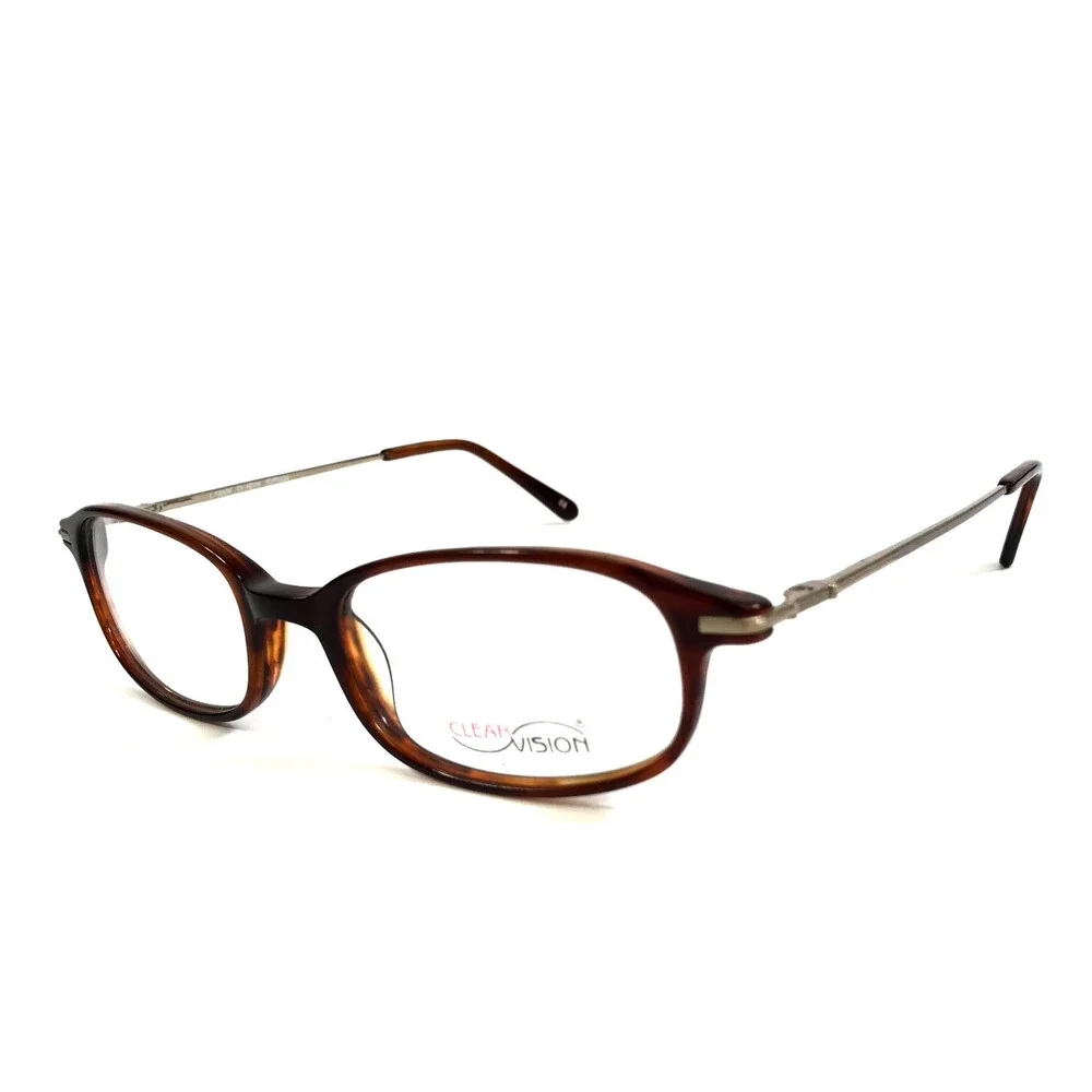 Clear Vision Eyeglasses Frames CV KEVIN TORTOISE Rectangle Full Rim 49-18-135